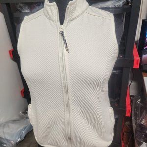 T for Talbots Ivory cotton blend Large petite Winter vest 3/$25
